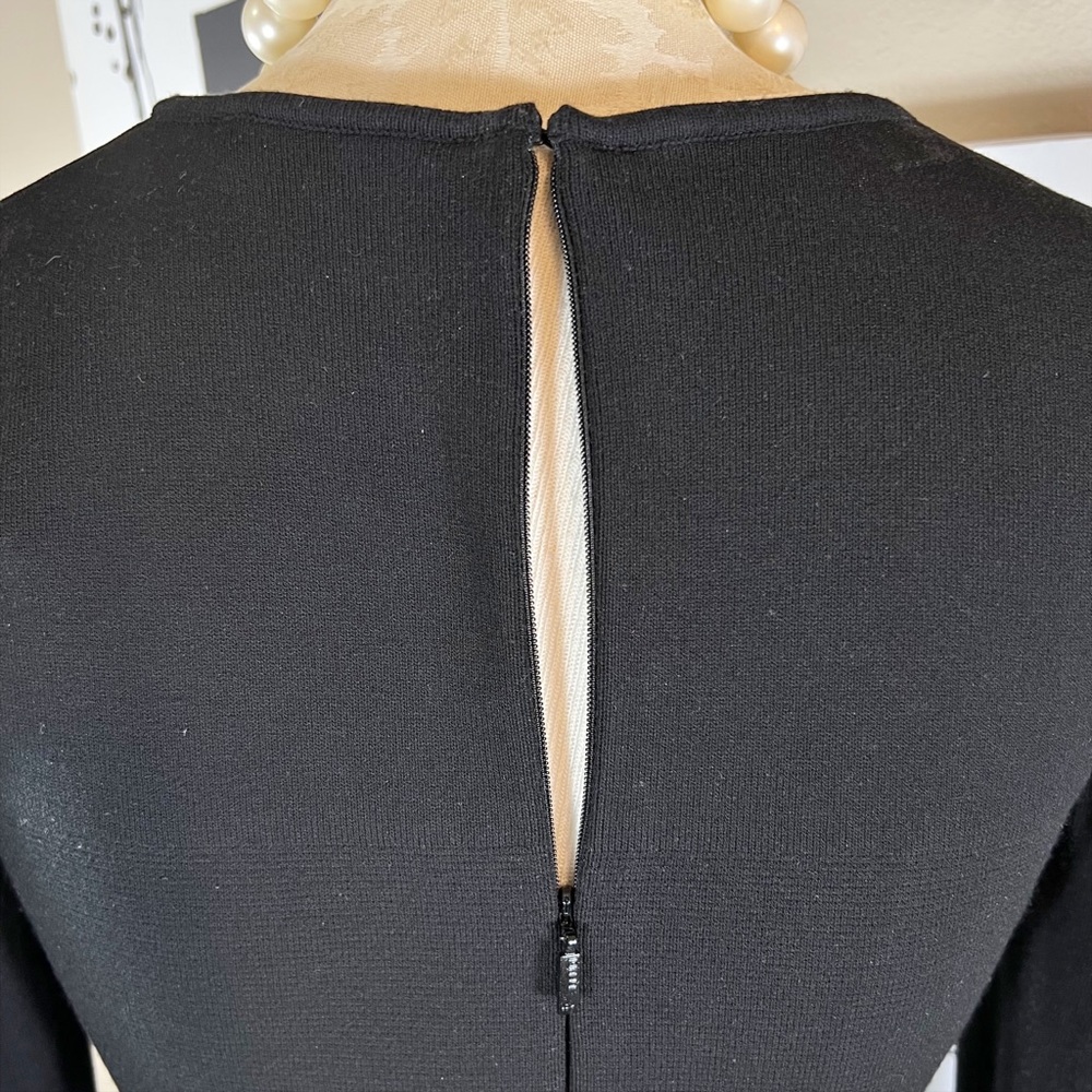 Fendi Black Perforated Long Sleeved Midi Dress - Picture 4 of 11